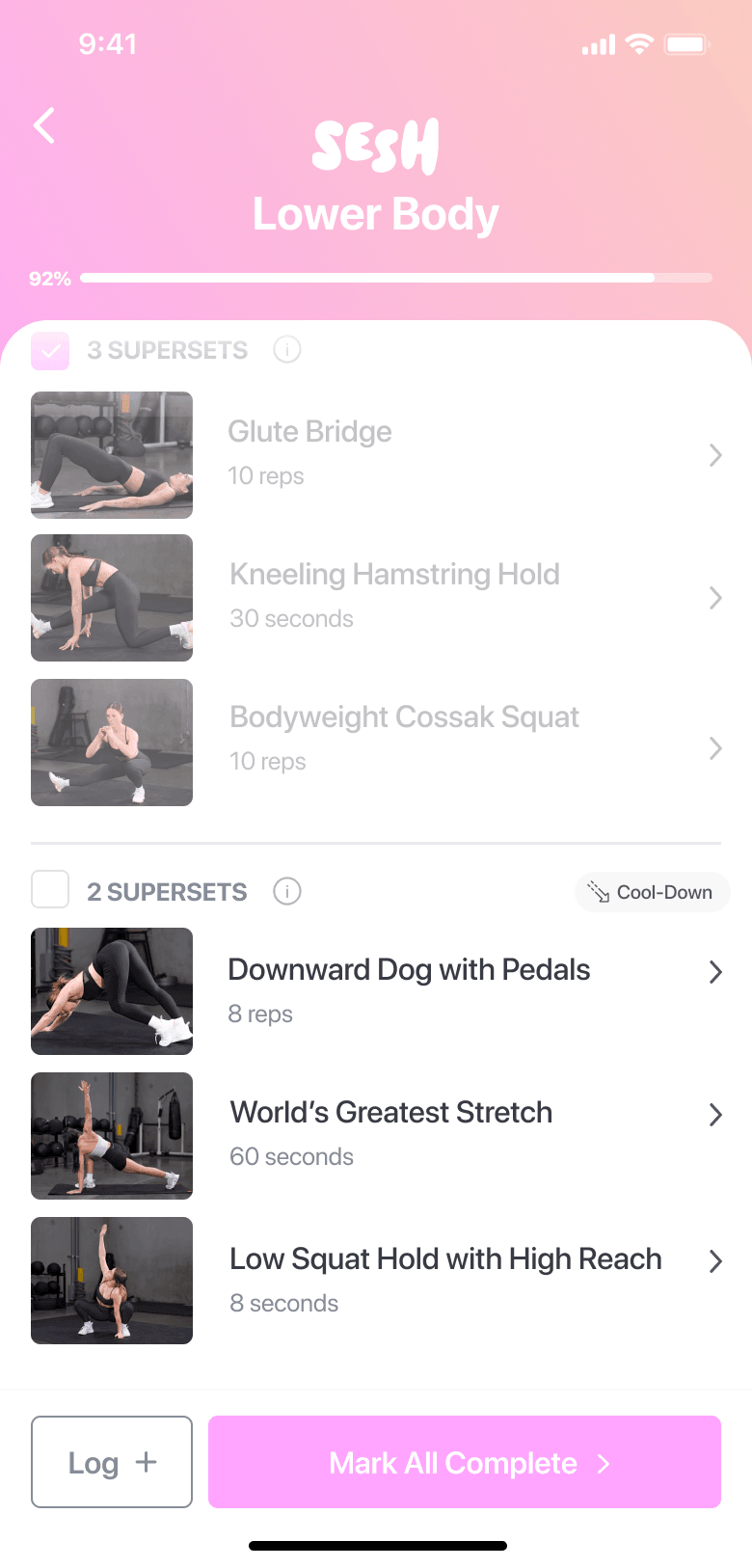 warm-ups & cool-downs